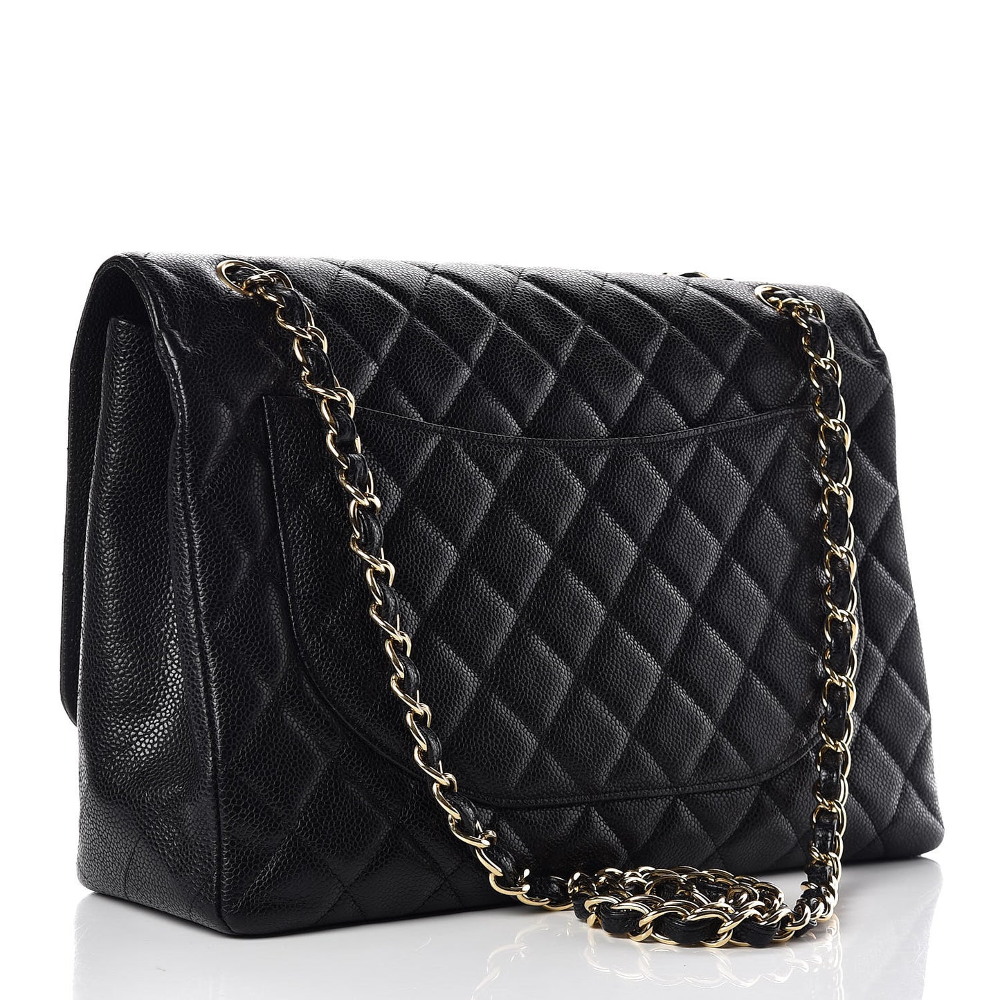 Caviar Quilted Maxi Single Flap Black