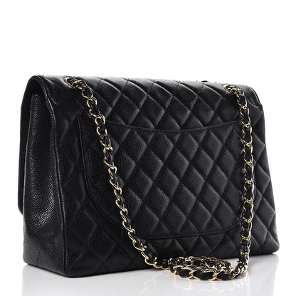 Chanel Caviar Quilted Maxi Single Flap Black 4 of 11