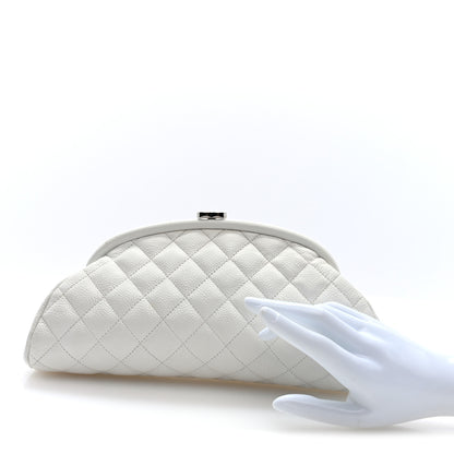 Chanel Caviar Quilted Timeless Clutch White 2 of 7