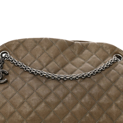 Chanel Calfskin Large Just Mademoiselle Bowling Bag Beige 5 of 10