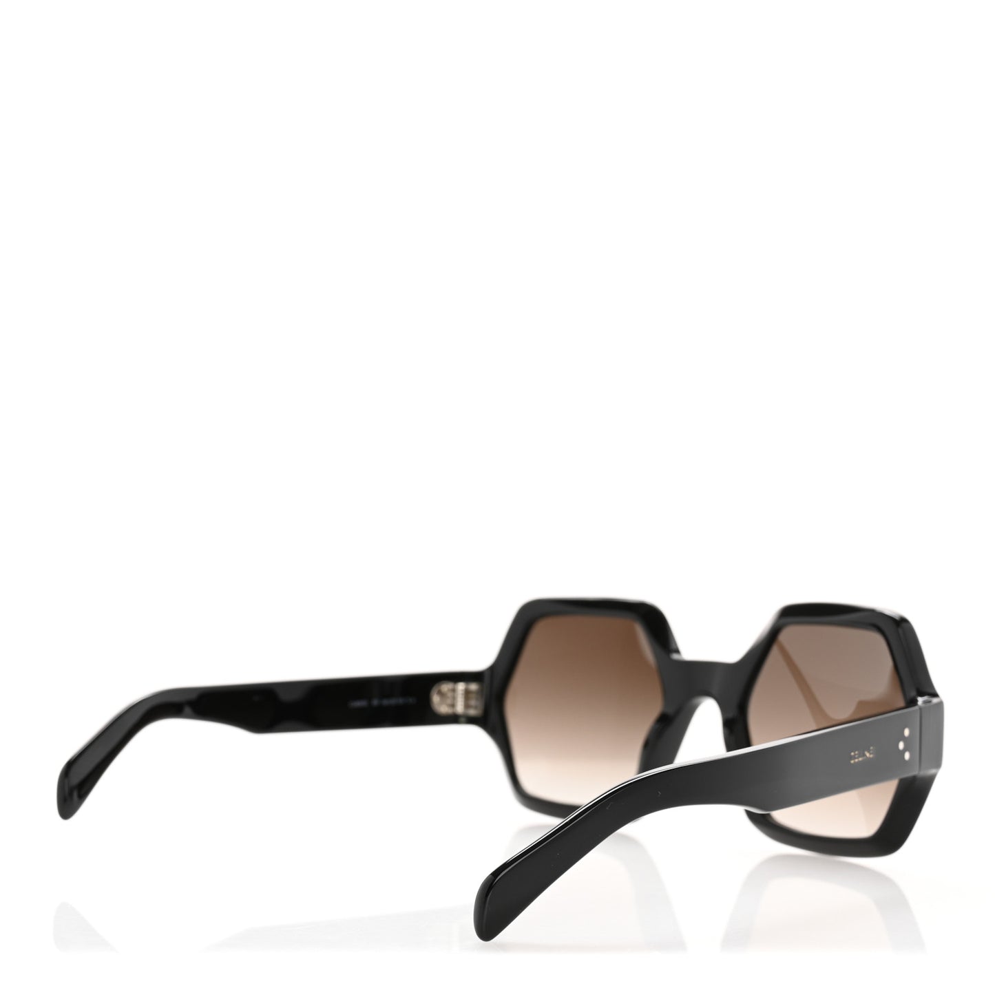 Acetate Octagon Polarized Sunglasses CL40131 Black