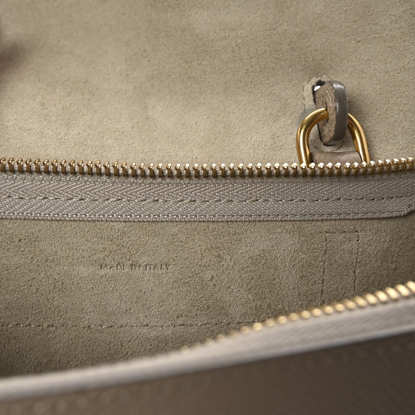 Grained Calfskin Nano Belt Bag Light Taupe