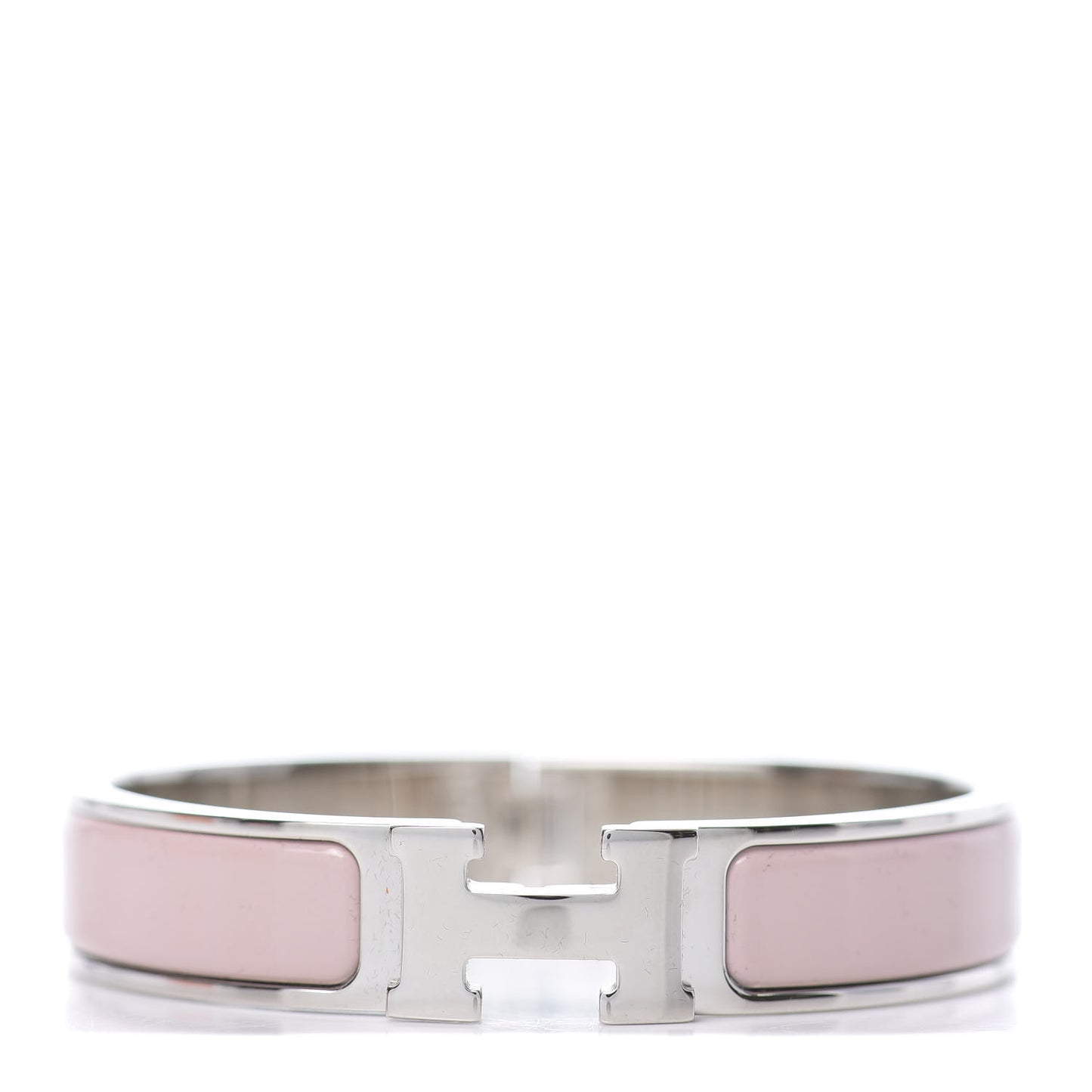 Enamel Narrow Clic Clac H Bracelet PM Rose Candeur