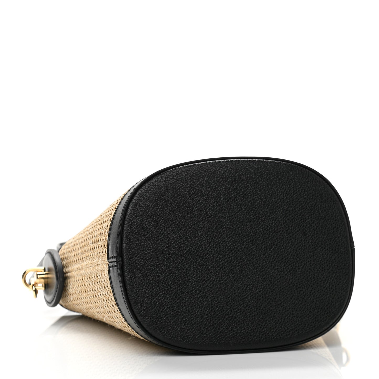 Raffia Petit Bucket Black