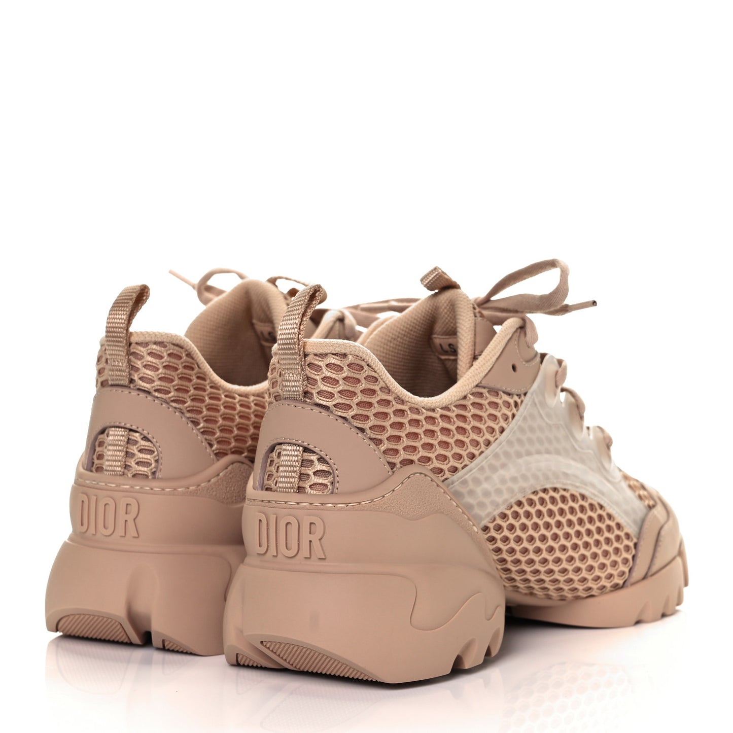 Resille Calfskin D-Connect Sneakers 39 Nude