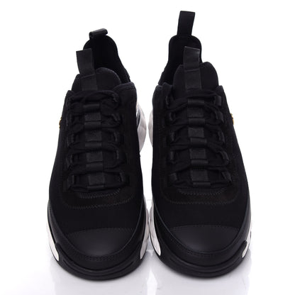 Chanel Velvet Calfskin Mixed Fibers CC Sneakers 38 Black 5 of 11
