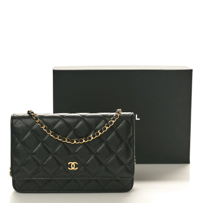 Chanel Caviar Quilted Wallet On Chain WOC Black 11 of 11