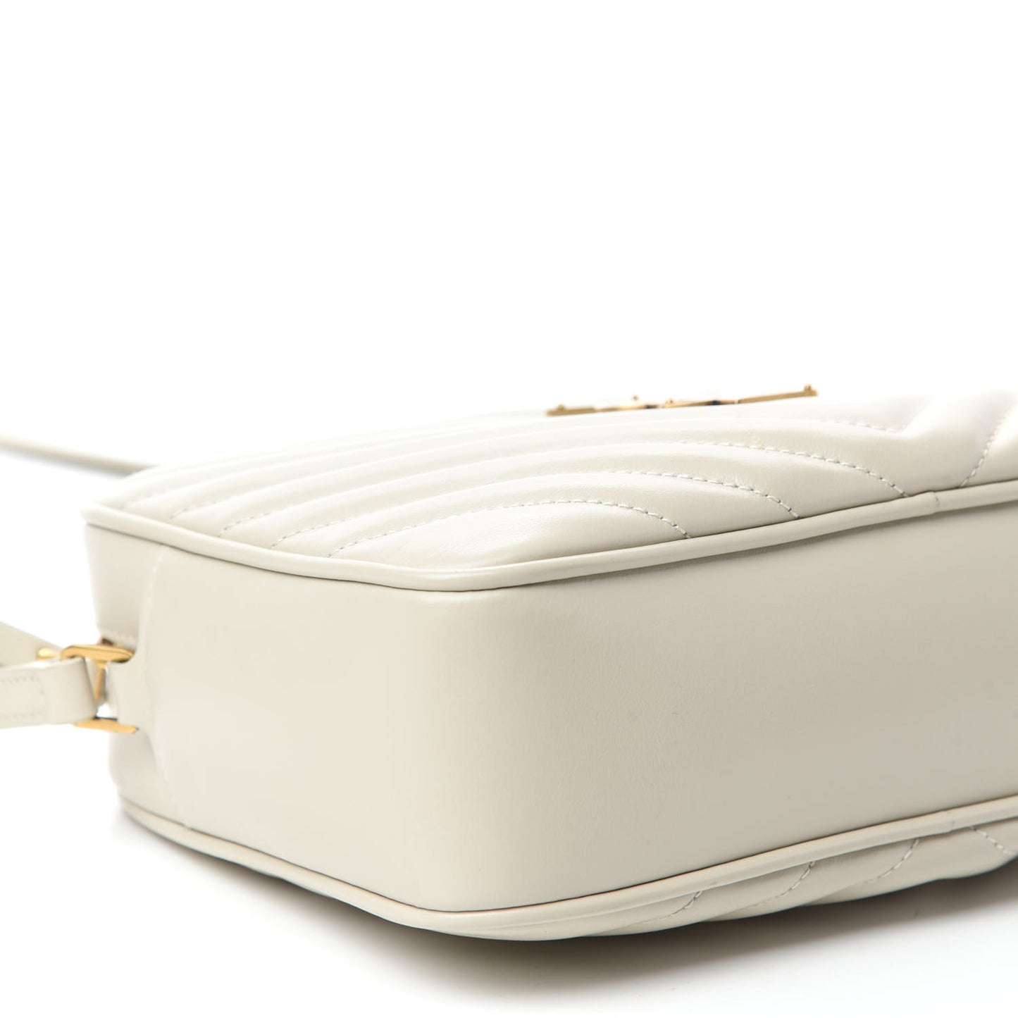 Calfskin Matelasse Monogram Lou Camera Bag Crema Soft