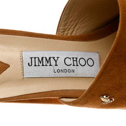 Jimmy Choo Suede Baia 100 Mules 37 Tan 6 of 12