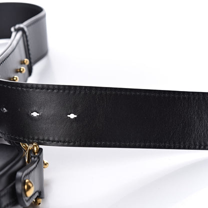 Christian Dior Calfskin Mini D Fence Saddle Bag Black 8 of 12