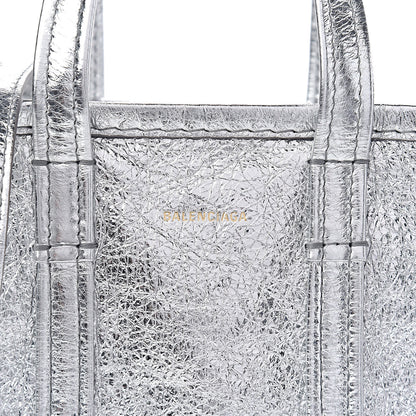 Balenciaga Metallic Calfskin XXS Bazar Shopper Tote Silver Hardware 9 of 9