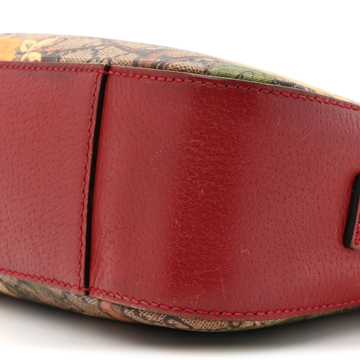 GG Supreme Monogram Tian Web Camera Bag Beige Multicolor Red
