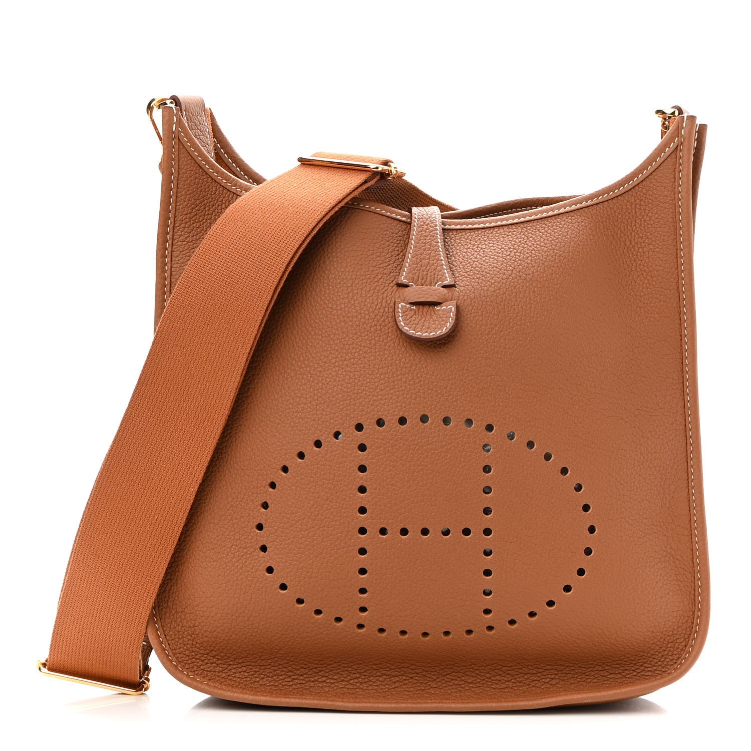 Hermes Taurillon Clemence Evelyne III PM Gold 1 of 10