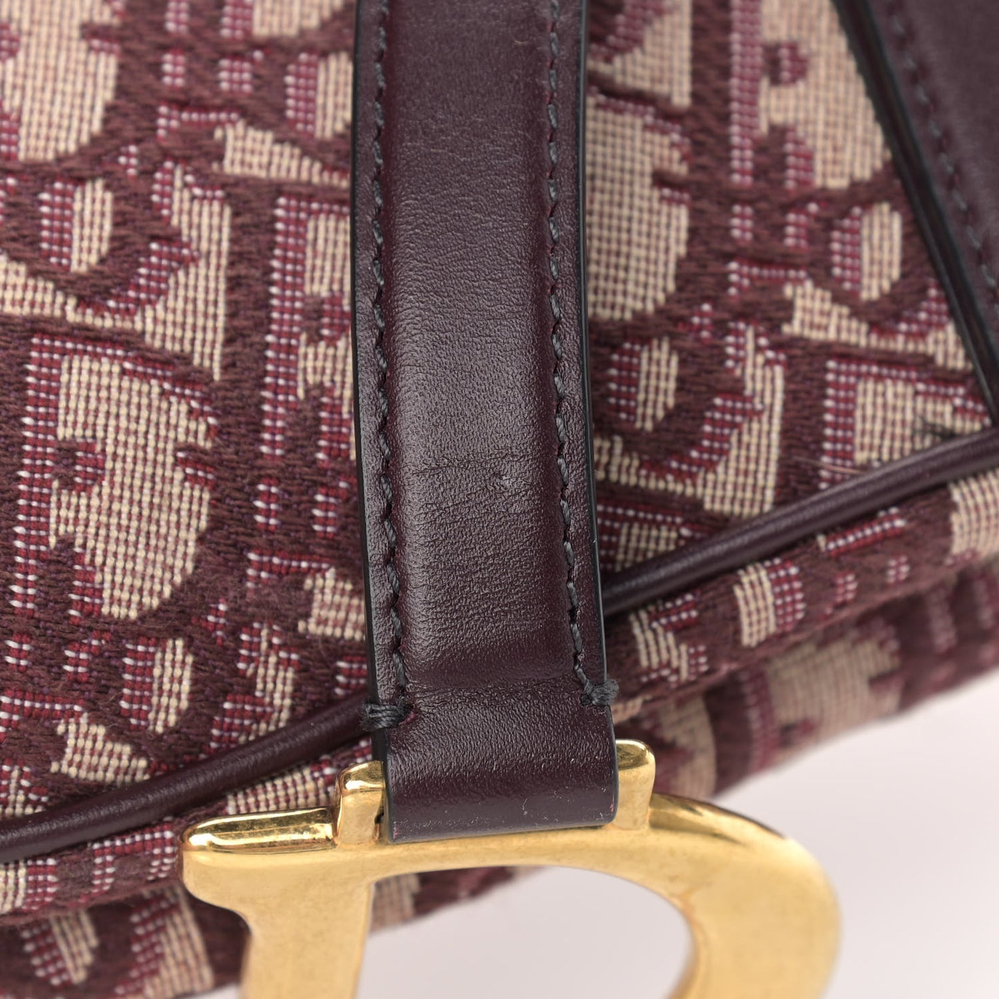 Oblique Saddle Bag Burgundy
