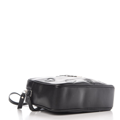 Saint Laurent Calfskin Heart Embossed Monogram Lou Camera Bag Black 4 of 8