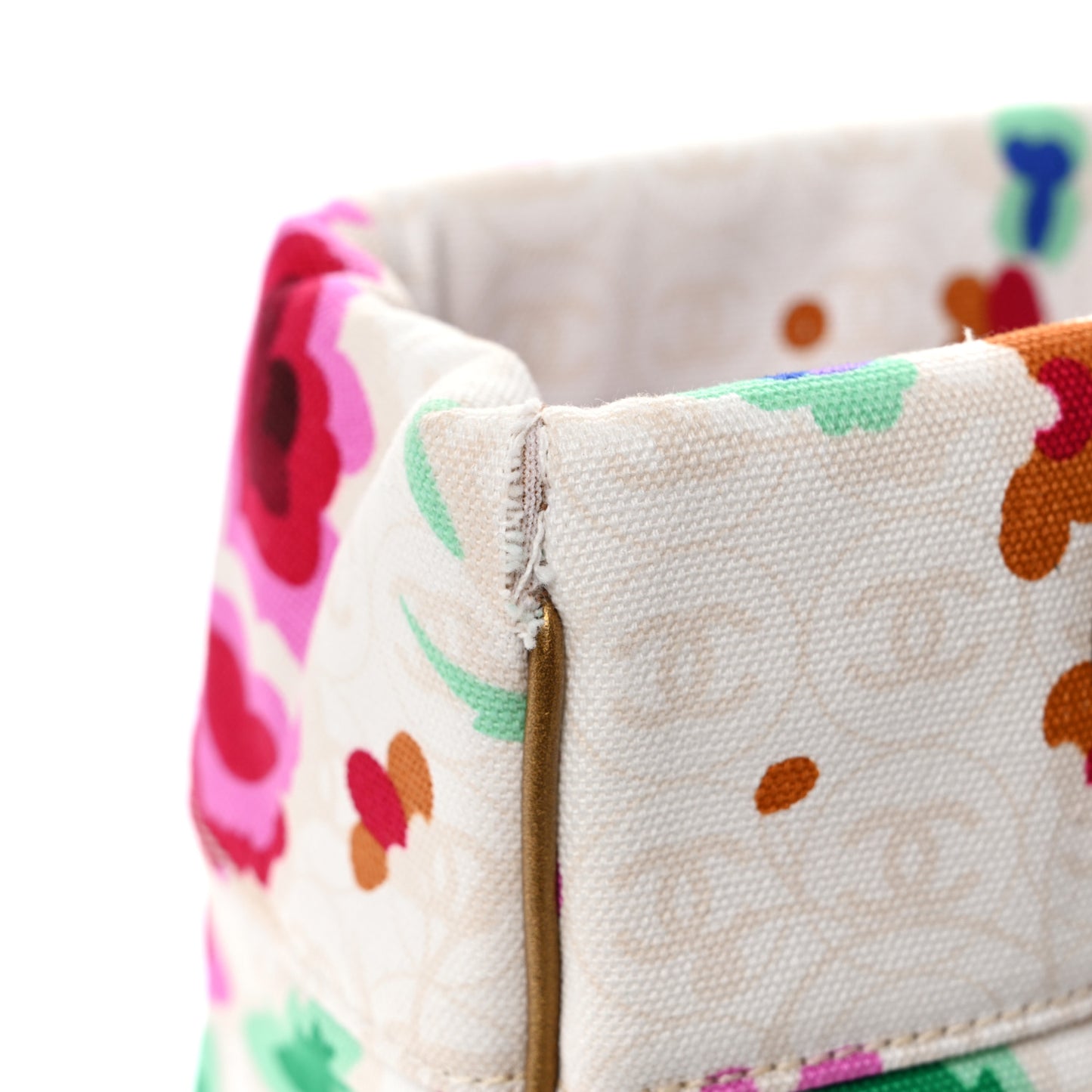 Canvas Floral Print Tote Multicolor