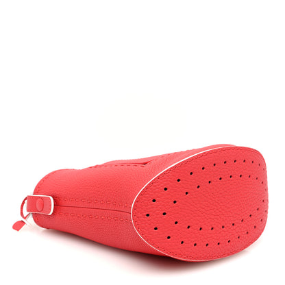 Delvaux Taurillon Mini Pin Daily Surpique Bucket Red White 4 of 8