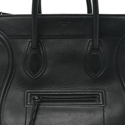 Celine Grained Calfskin Medium Phantom Luggage Black 7 of 11