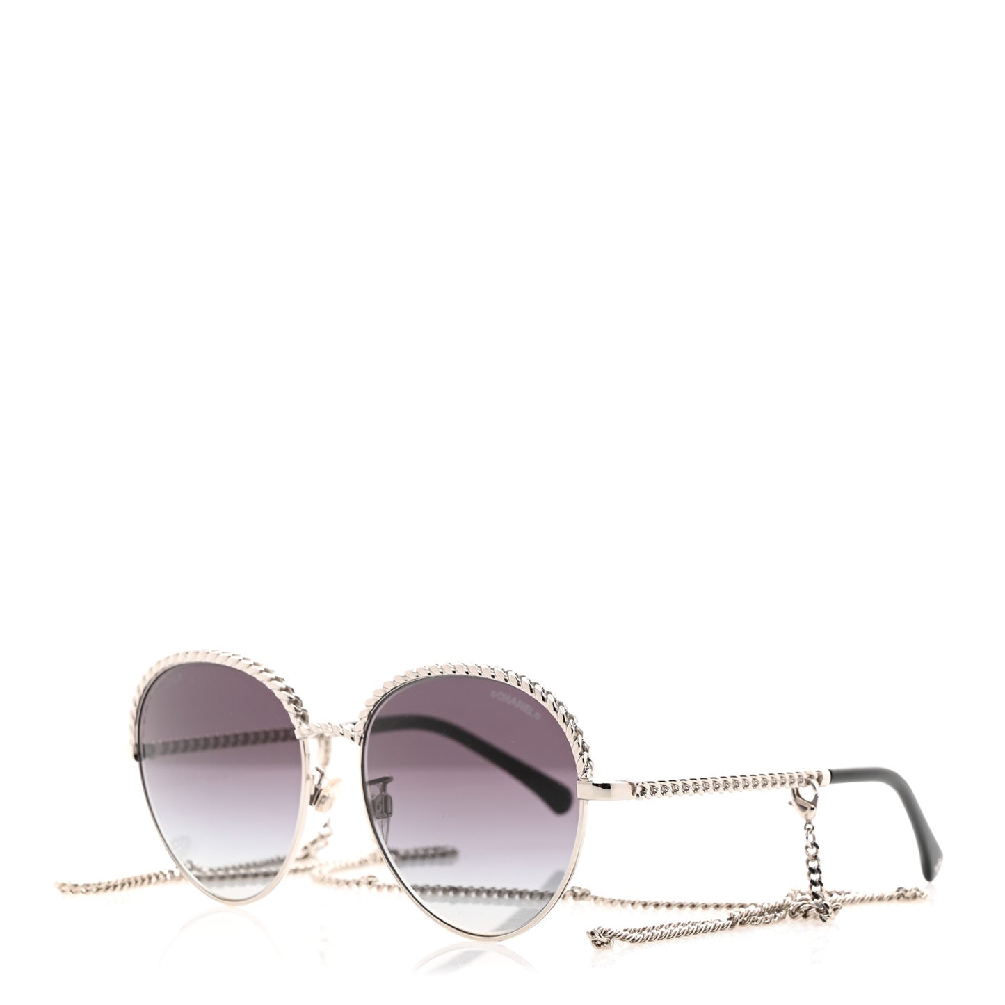 Round Chain Sunglasses 4242 Grey