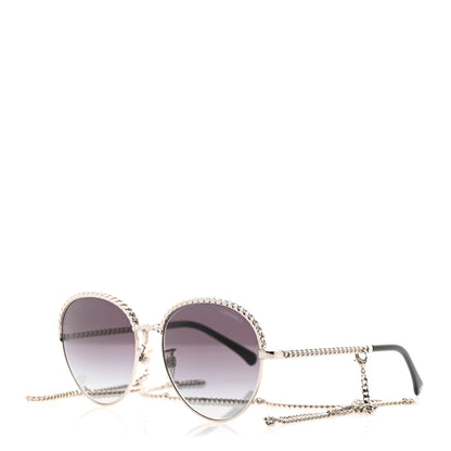 Chanel Round Chain Sunglasses 4242 Grey 1 of 7