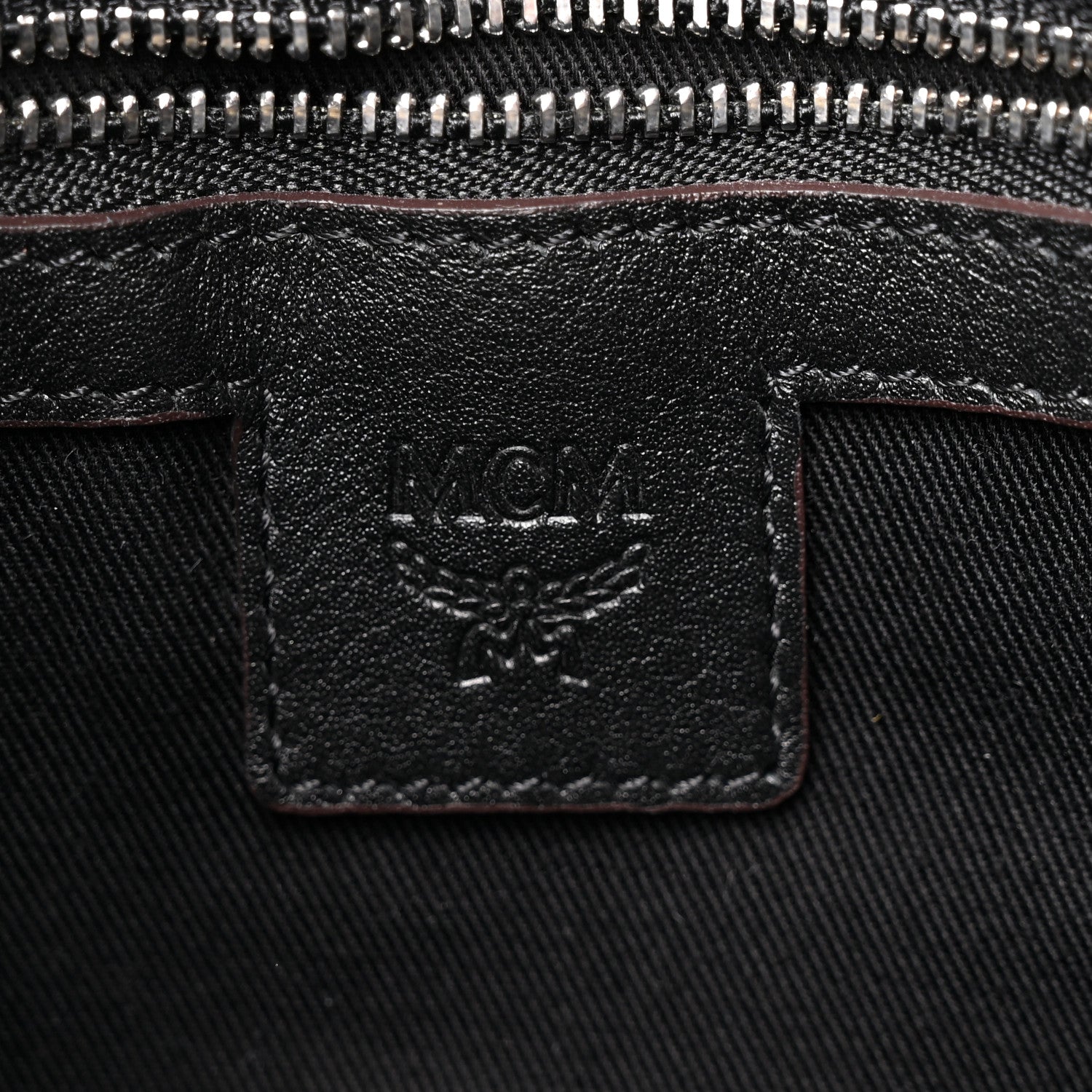 MCM Calfskin Ottomar Monogram Aren Crossbody Pouch Black 6 of 9