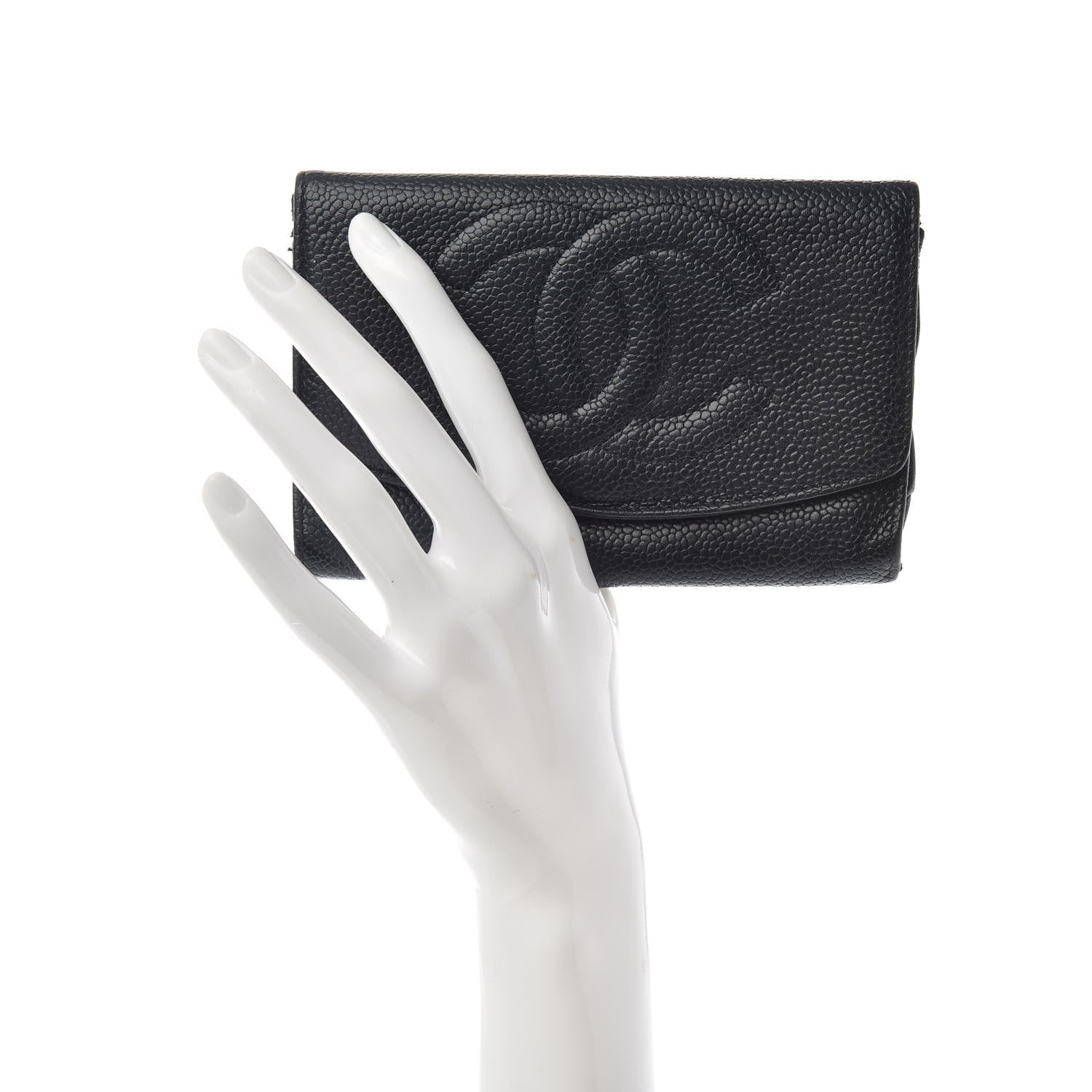 Chanel Caviar CC Timeless Flap Wallet Black 2 of 6
