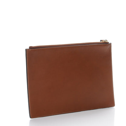 Gucci Calfskin GG Supreme Monogram Blind for Love Embroidered Large Zip Pouch Brown 3 of 8