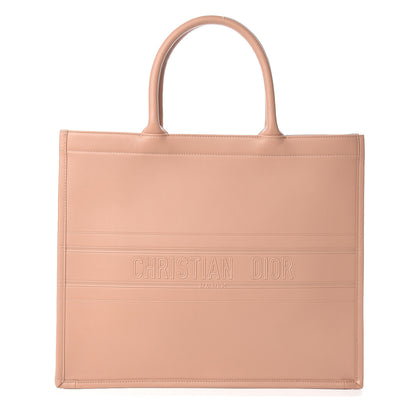 Christian Dior Calfskin Embossed Large Book Tote Rose de Vents 1 of 15