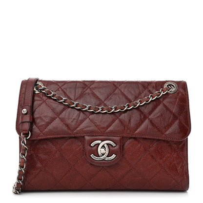 Chanel Crumpled Grained Calfskin Medium CC Crave Flap Bordeaux 1 of 11