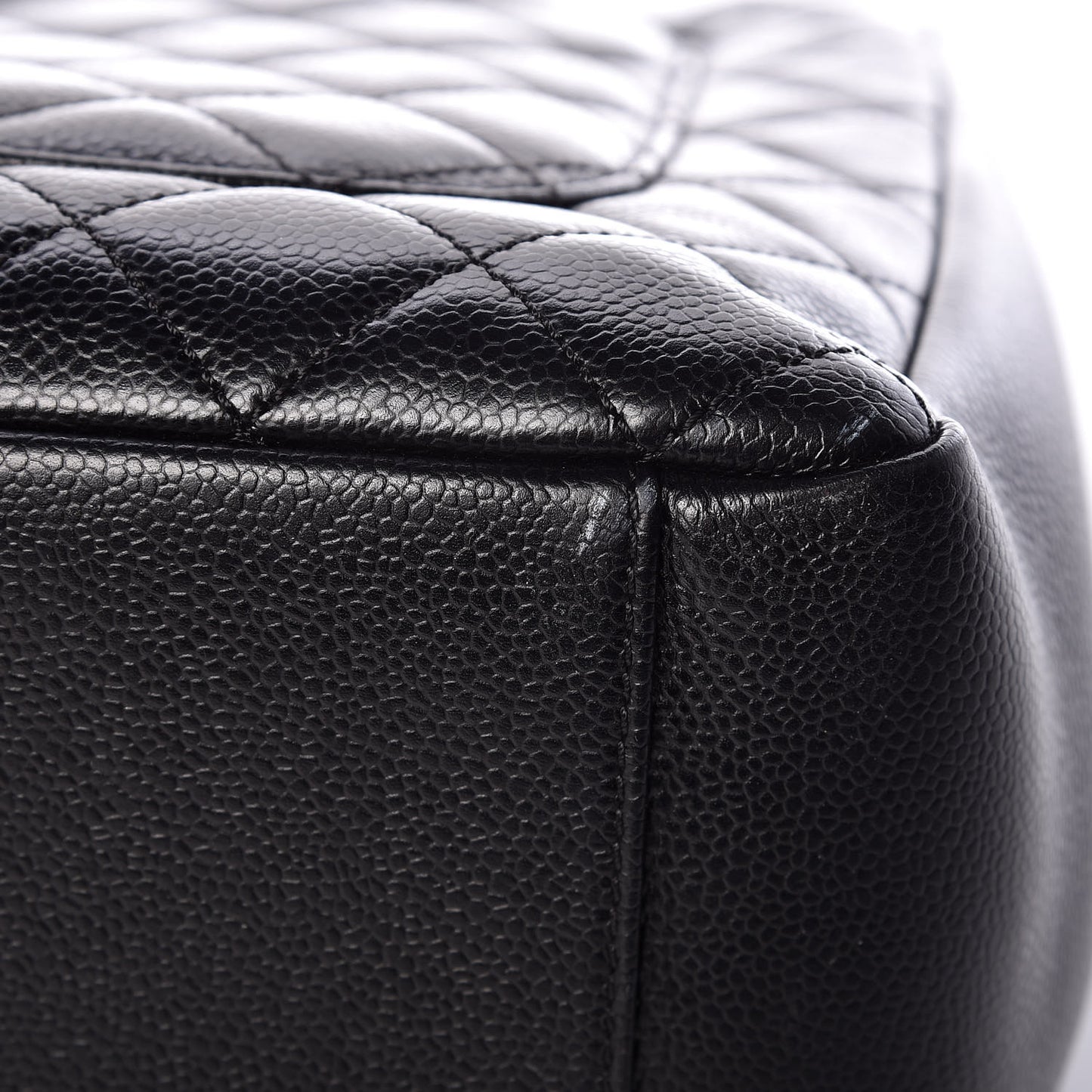 Caviar Quilted Grand Shopping Tote GST Black