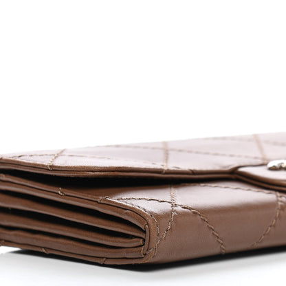 Chanel Lambskin Stitched Orient Express Wallet on Chain WOC Brown 7 of 8