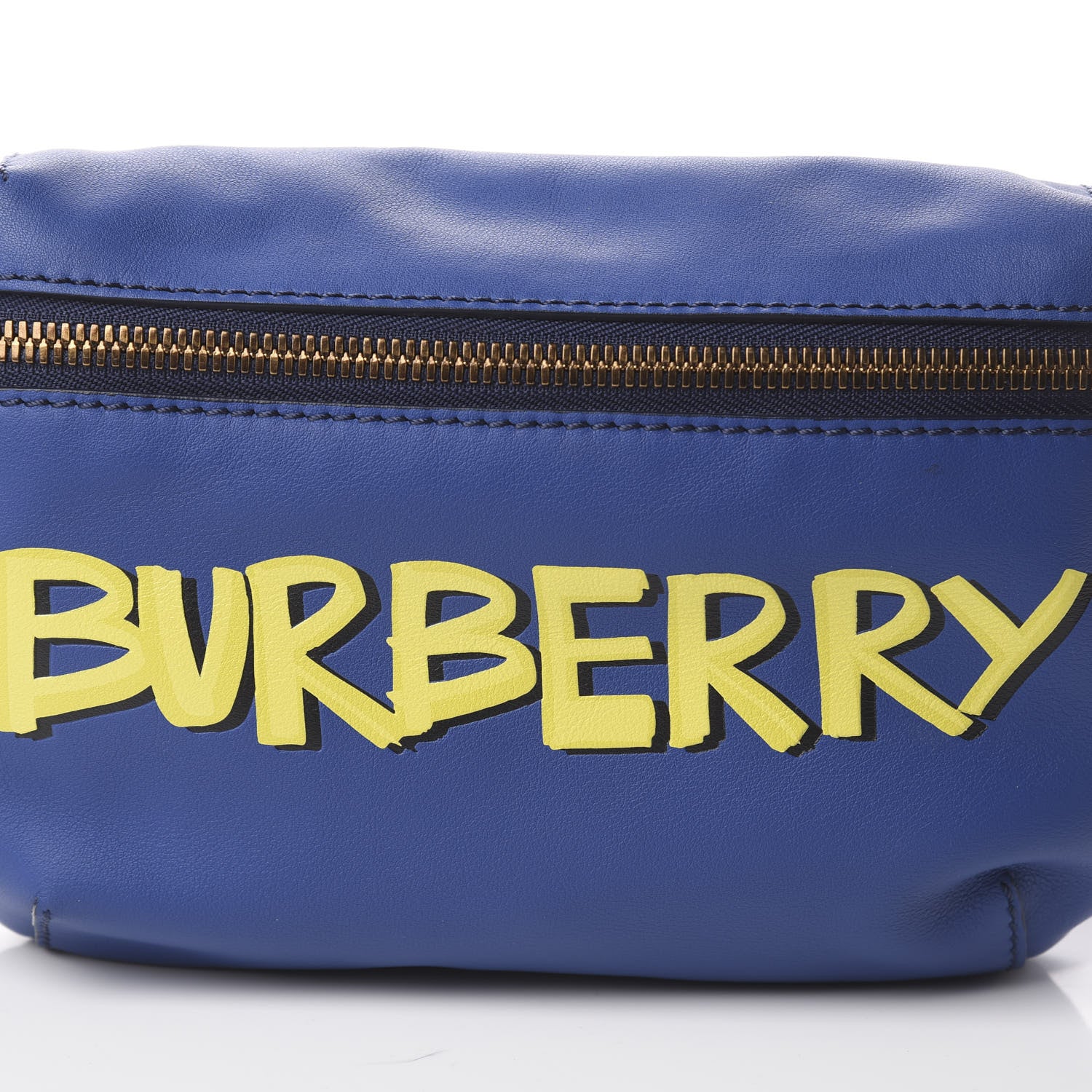 Burberry Calfskin Medium Sonny Bum Bag Blue Denim 8 of 8