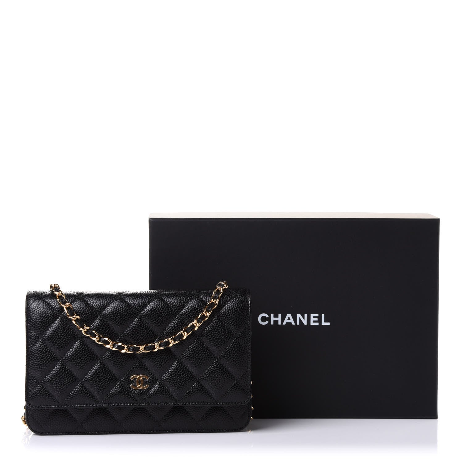 Chanel Caviar Quilted Wallet On Chain WOC Black 10 of 10