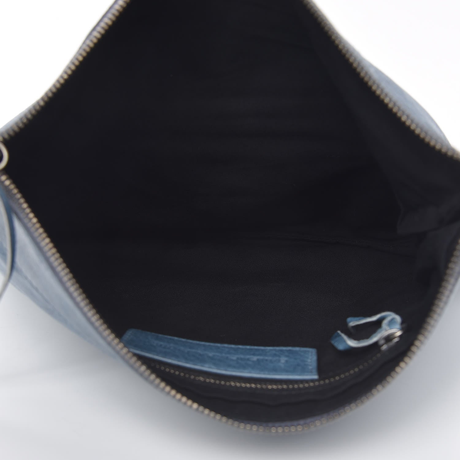 Balenciaga Agneau Classic Hardware Zip Clutch Bleu Jean 5 of 12