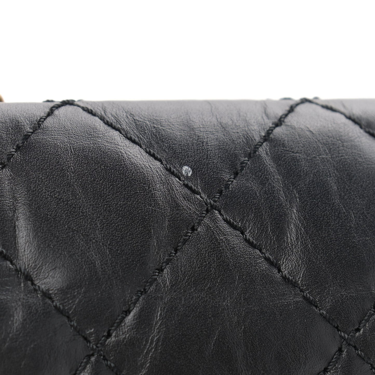 Aged Calfskin Quilted 2.55 Reissue 226 Flap Black