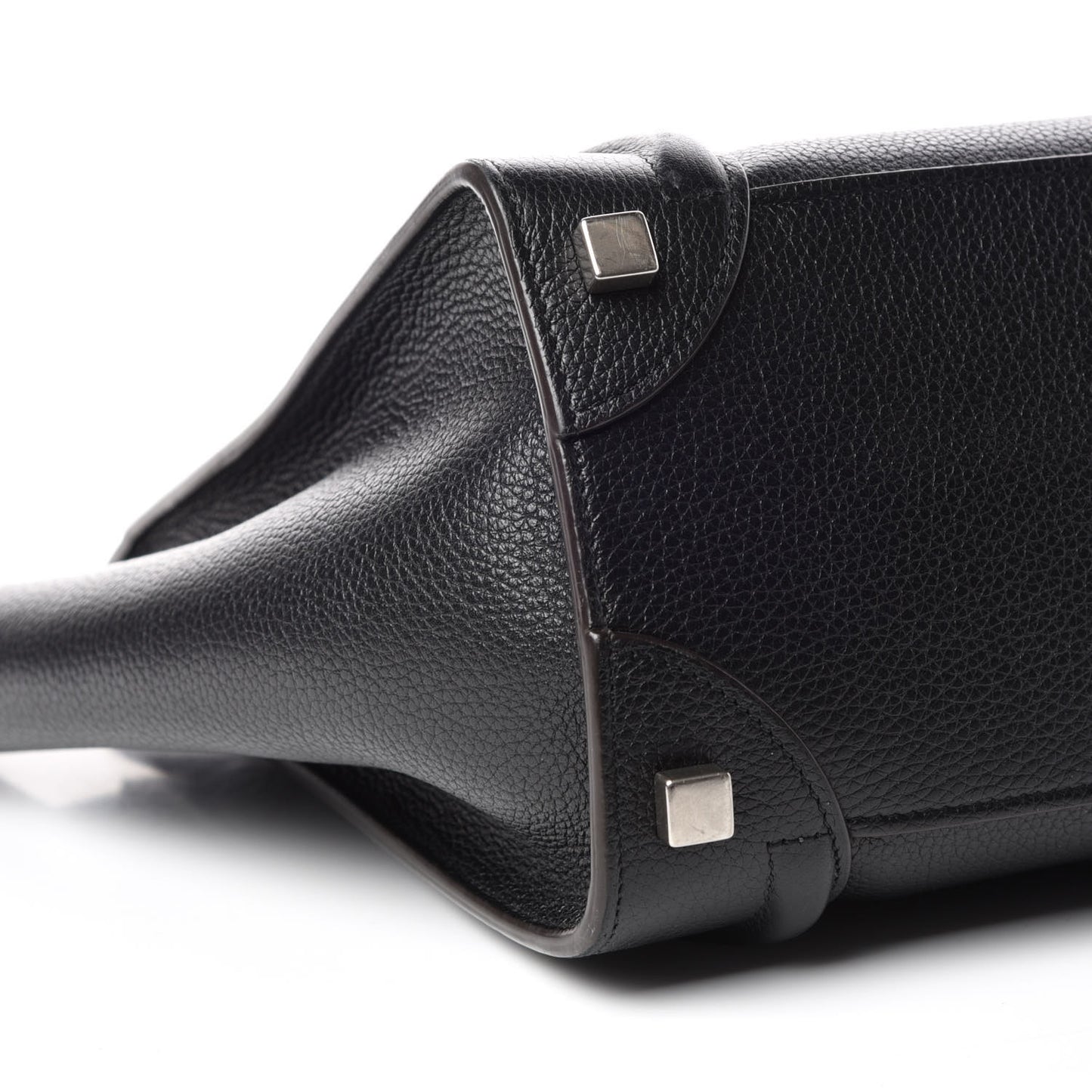 Drummed Calfskin Micro Luggage Black