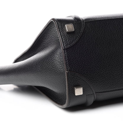 Celine Drummed Calfskin Micro Luggage Black 7 of 11
