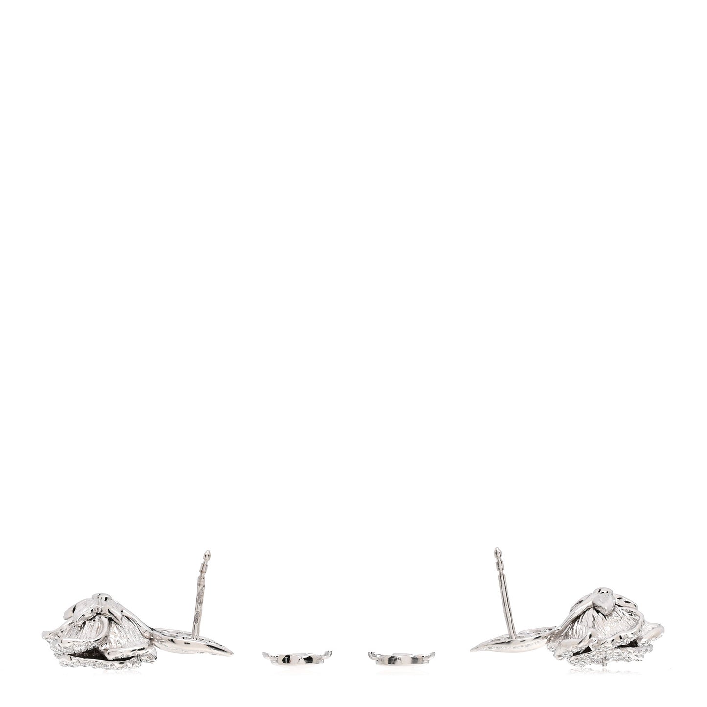 18K White Gold Diamond Rose Bagatelle Earrings