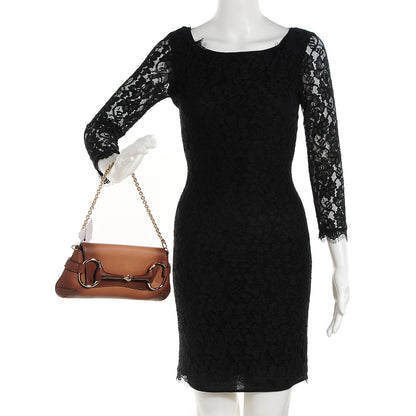 Gucci Calfskin 1921 Horsebit Chain Clutch Winter Rose 2 of 8