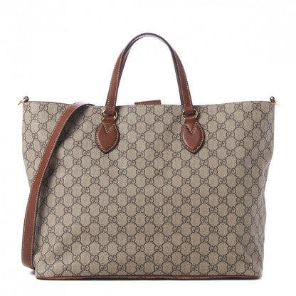 Gucci Soft GG Supreme Monogram Medium Crossbody Tote Beige Cuir 1 of 9
