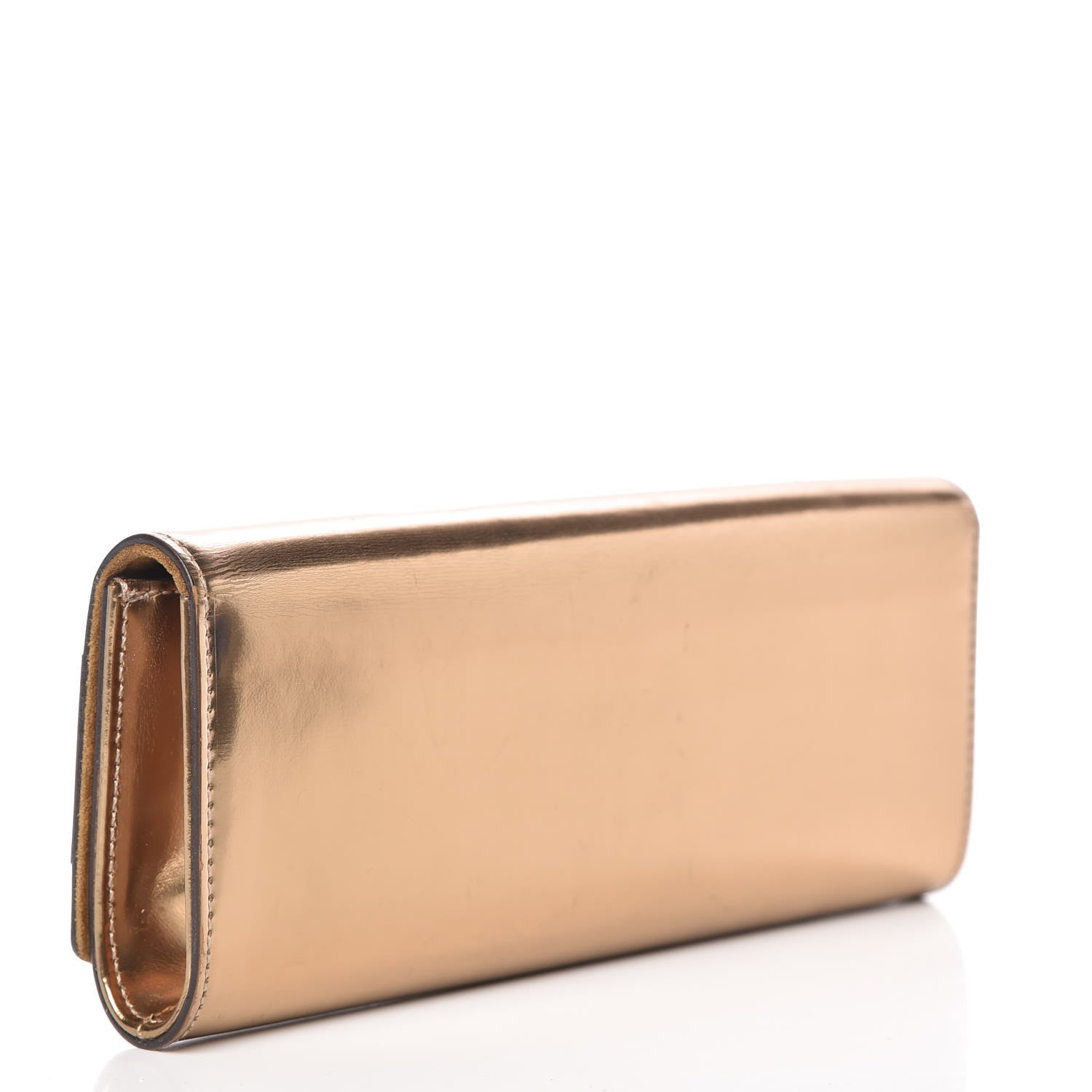 Gucci Patent Romy Clutch Gold 3 of 8