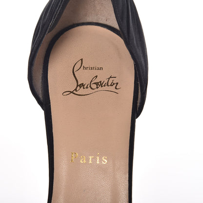Christian Louboutin Crepe Satin Turbella 120 Platform Peep Toe Pumps 40 Black 9 of 12