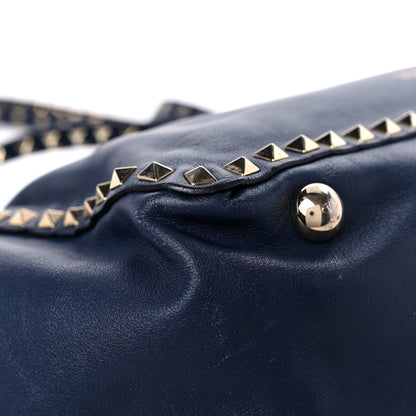 Valentino Garavani Vitello Medium Rockstud Tote Marine 9 of 33