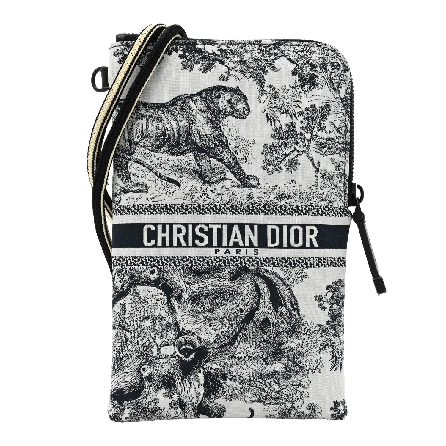 Christian Dior Technical Fabric Embroidered Toile De Jouy DiorTravel Multifunction Pouch Blue 3 of 13
