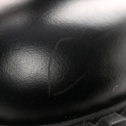 Prada Re-Nylon Spazzolato Rois Metal Triangle Logo Tall 50mm Combat Boots 38.5 Black 10 of 14