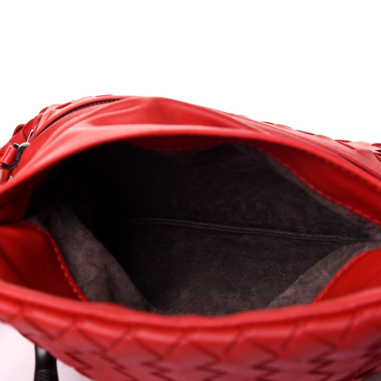 Nappa Intrecciato Mini Messenger Bag Red