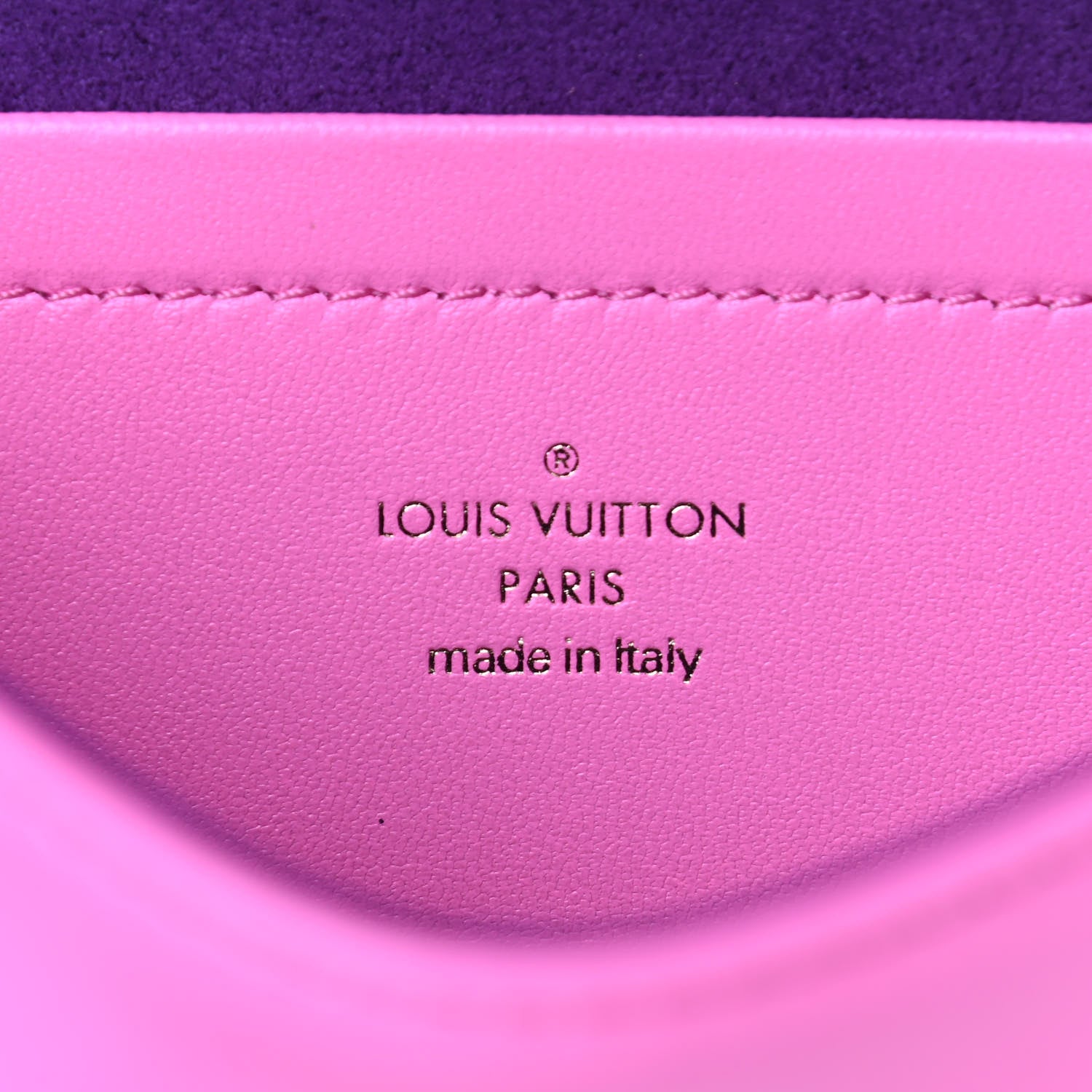 Louis Vuitton Lambskin Embossed Monogram Vuittamins Pochette Coussin Rose Violet 5 of 9