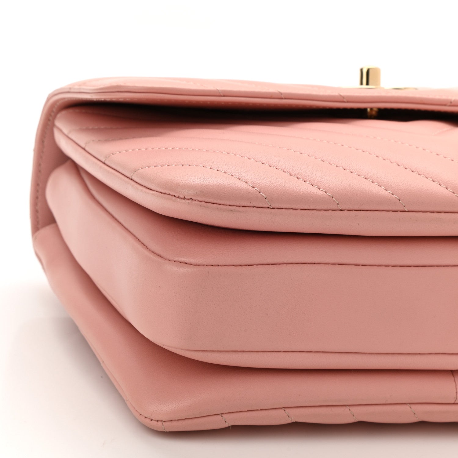 Chanel Lambskin Chevron Quilted Small Trendy CC Dual Handle Flap Bag Light Pink 9 of 12