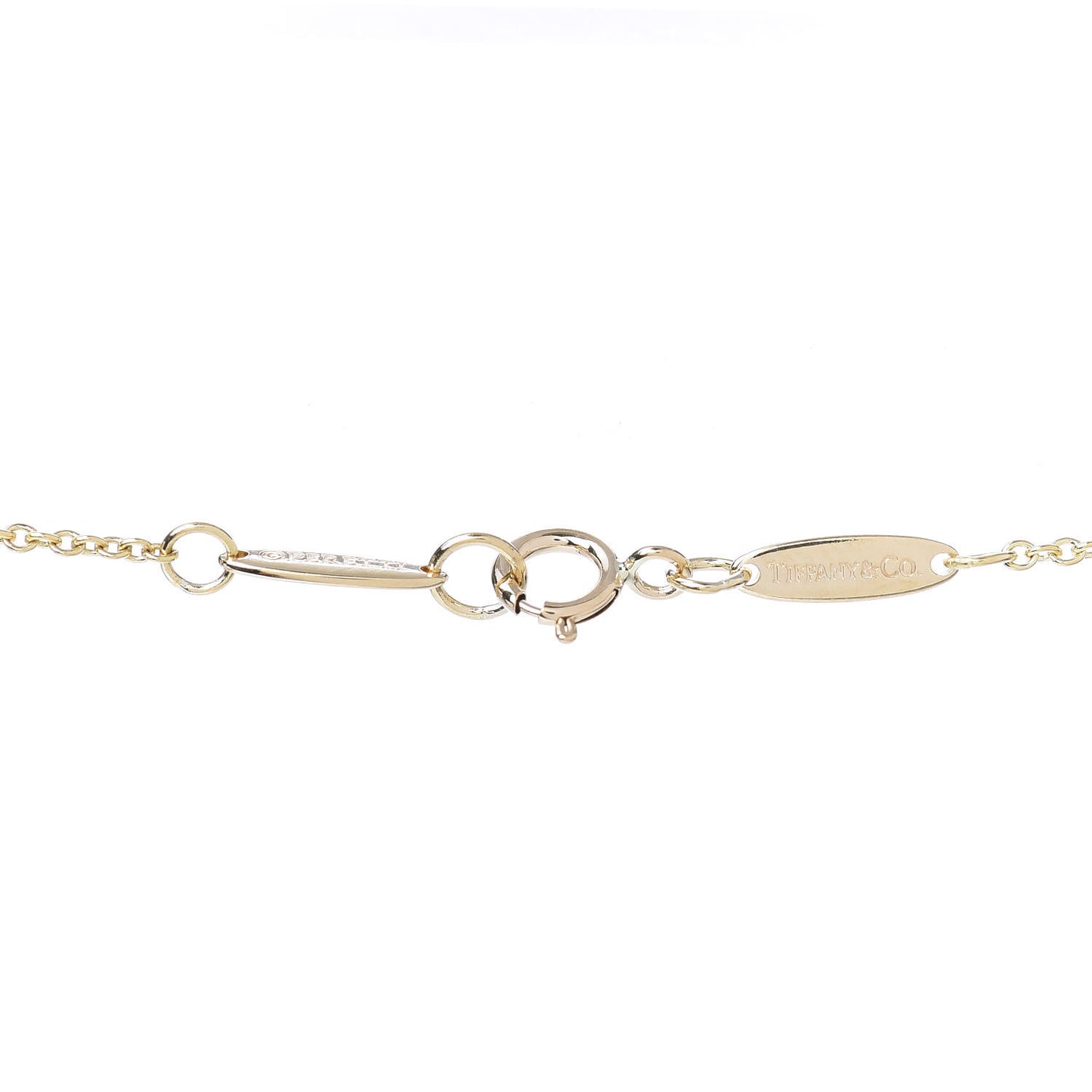 18K Yellow Gold 12mm Elsa Peretti Bean Pendant Necklace