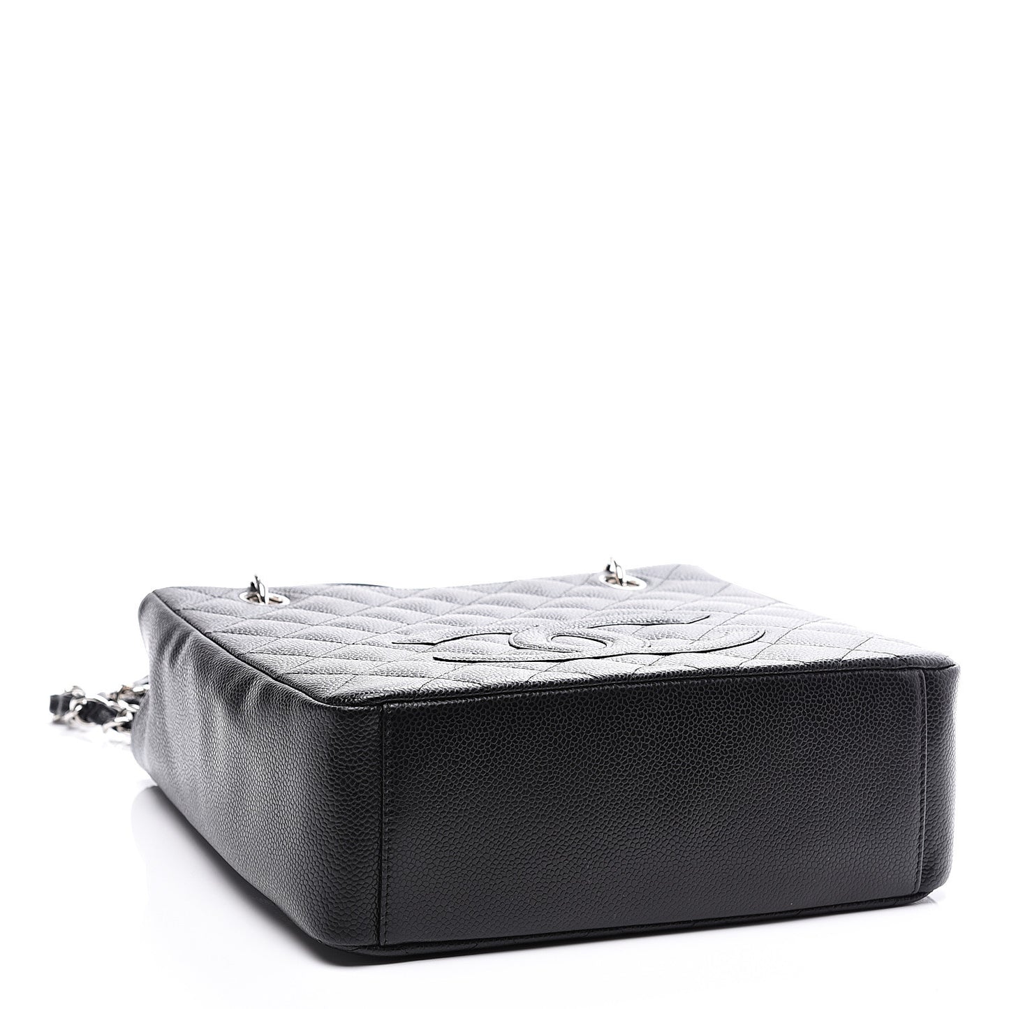 Caviar Quilted Petit Shopping Tote PST Black